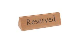 Tablica za stol reserved, HENDI, „reserved“, 152x44x(H)44mm