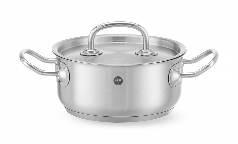 Lonac za pirjanje, plitki - s poklopcem, HENDI, Kitchen Line, 1,4L, ?160x(H)75mm