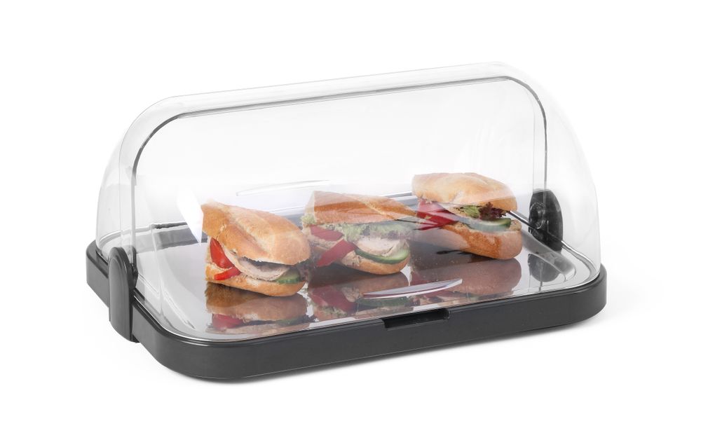 Jednostruka roll-top rashladna vitrina Duo UNIQ, HENDI, designed by Robert Bronwasser, Crna, 460x355x(H)220mm