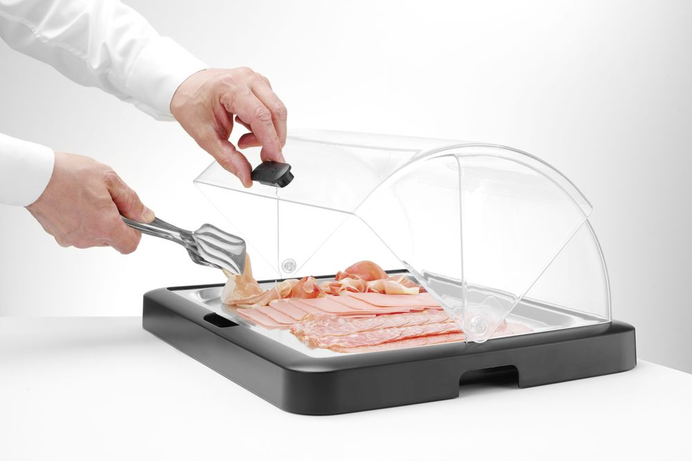 Jednostruka roll-top rashladna vitrina Duo UNIQ, HENDI, designed by Robert Bronwasser, Crna, 460x355x(H)220mm - Slika 4