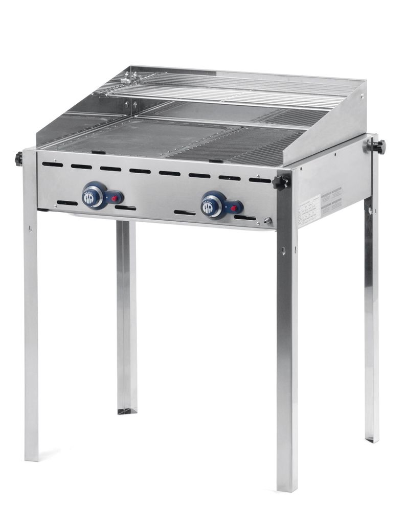 Green Fire roštilj s 2 plamenika, HENDI, Profi Line, Gastronorm 1/1 rešetka i roštilj od emajliranog lijevanog željeza, 11,6kW, 740x615x(H)825mm - Slika 2
