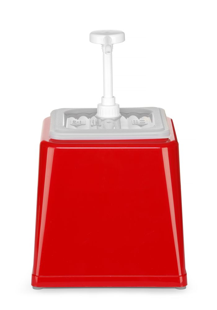 Dozator za umak s pumpicom, HENDI, 2,5L, Žuta, 230x210x(H)327mm