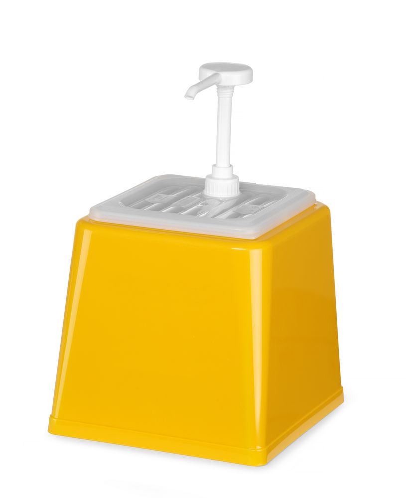 Dozator za umak s pumpicom, HENDI, 2,5L, Žuta, 230x210x(H)327mm - Slika 2