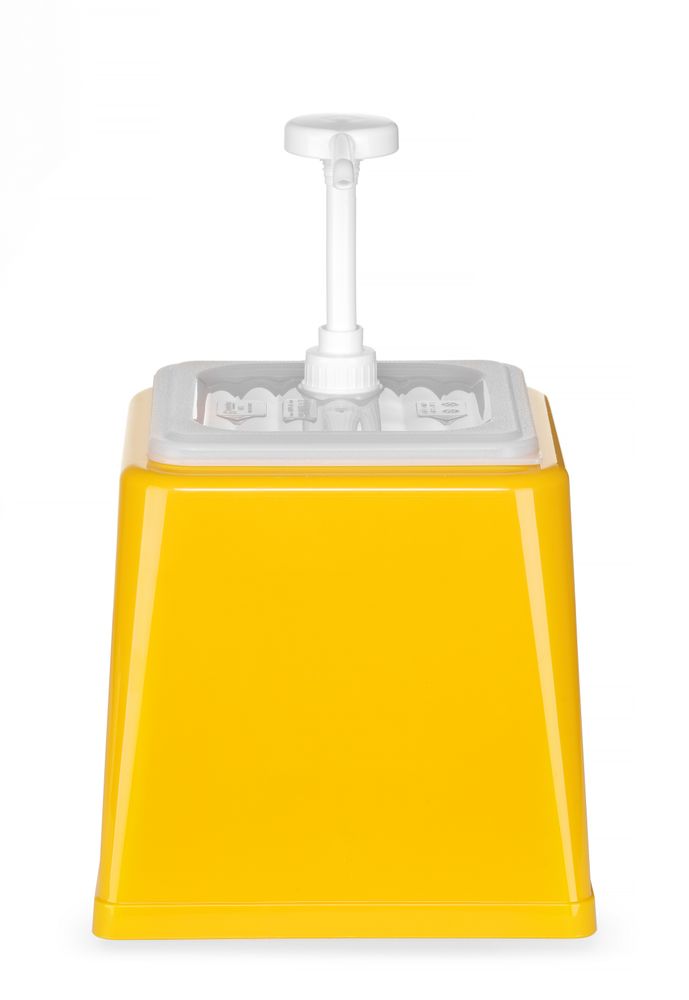 Dozator za umak s pumpicom, HENDI, 2,5L, Žuta, 230x210x(H)327mm - Slika 3