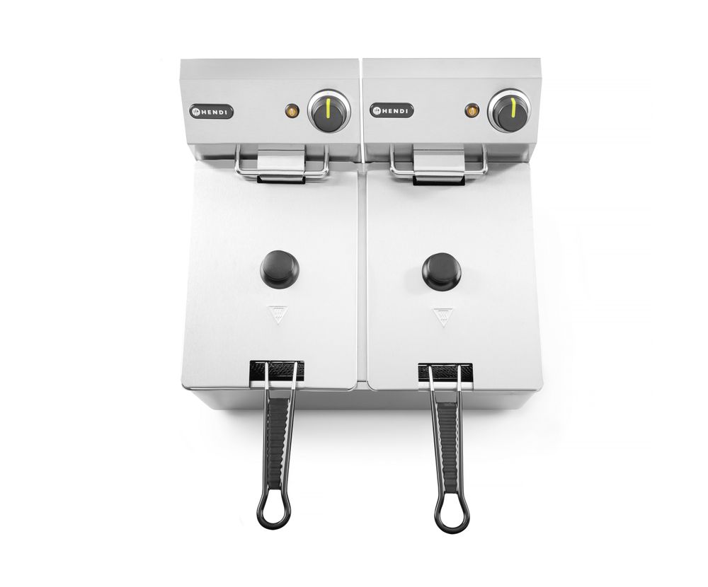Friteza Kitchen Line - 2x4L, HENDI, Kitchen Line, 8L, 230V/6000W, 470x380x(H)315mm - Slika 4