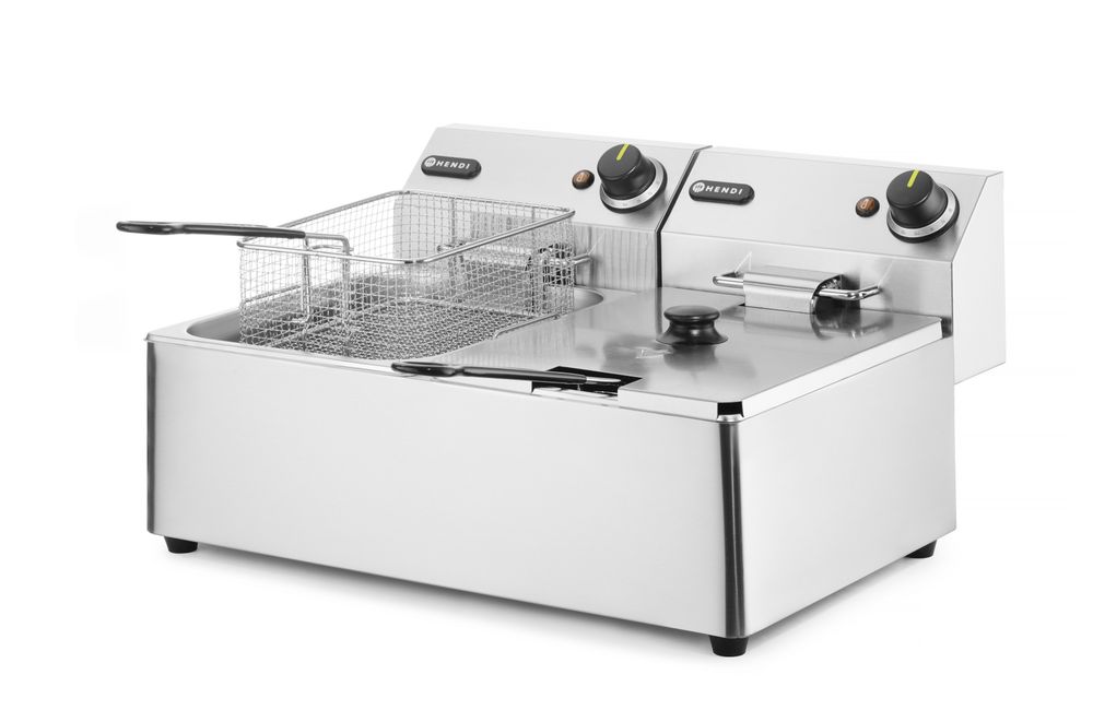Friteza Kitchen Line - 2x 6L, HENDI, Kitchen Line, 12L, 230V/6600W, 550x430x(H)305mm - Slika 2
