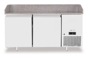 Rashladni stol za pizzu s granitnom radnom pločom, 2 vrata, Arktic, 250L, Granit, 230V/250W, 1510x800x(H)875mm