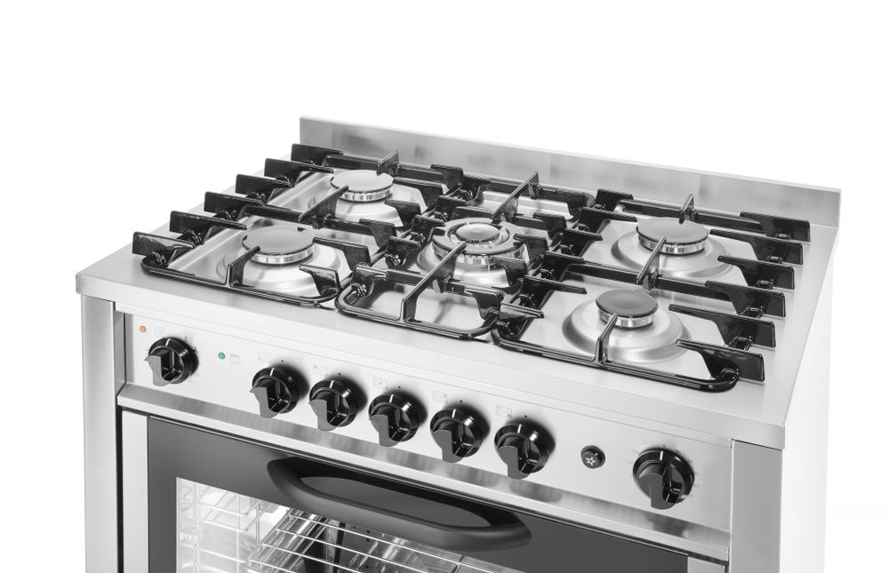Plinski štednjak - 5 plamenika s električnom pećnicom, HENDI, Kitchen Line, Srebrna, 230V/2900W, 14,3kW, 900x653x(H)900mm - Slika 3