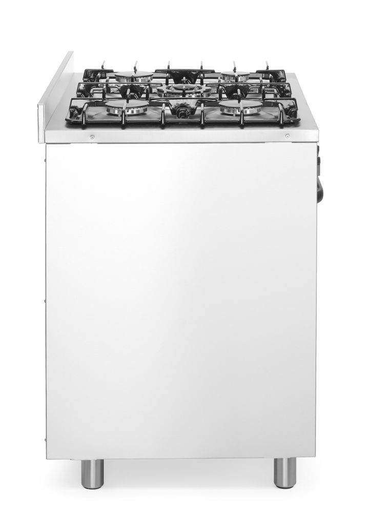 Plinski štednjak - 5 plamenika s električnom pećnicom, HENDI, Kitchen Line, Srebrna, 230V/2900W, 14,3kW, 900x653x(H)900mm - Slika 4