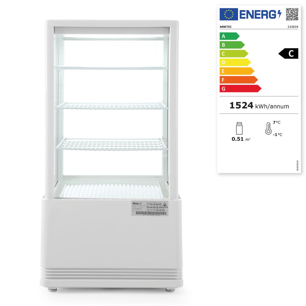 Hlađena vitrina za izlaganje, 68L, Arktic, Crna, 230V/170W, 444x397x(H)875mm - Slika 2