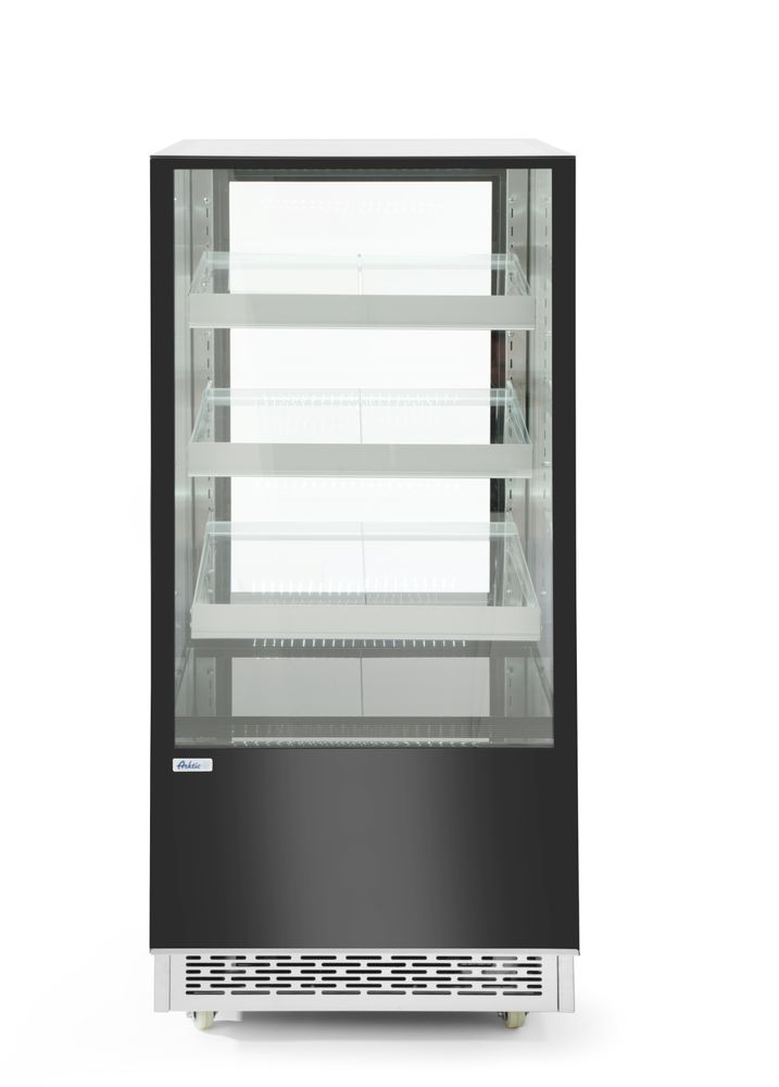 Providna rashladna vitrina s 3 kose police, Arktic, 650L, Crna, 230V/490W, 1200x833x(H)1460mm