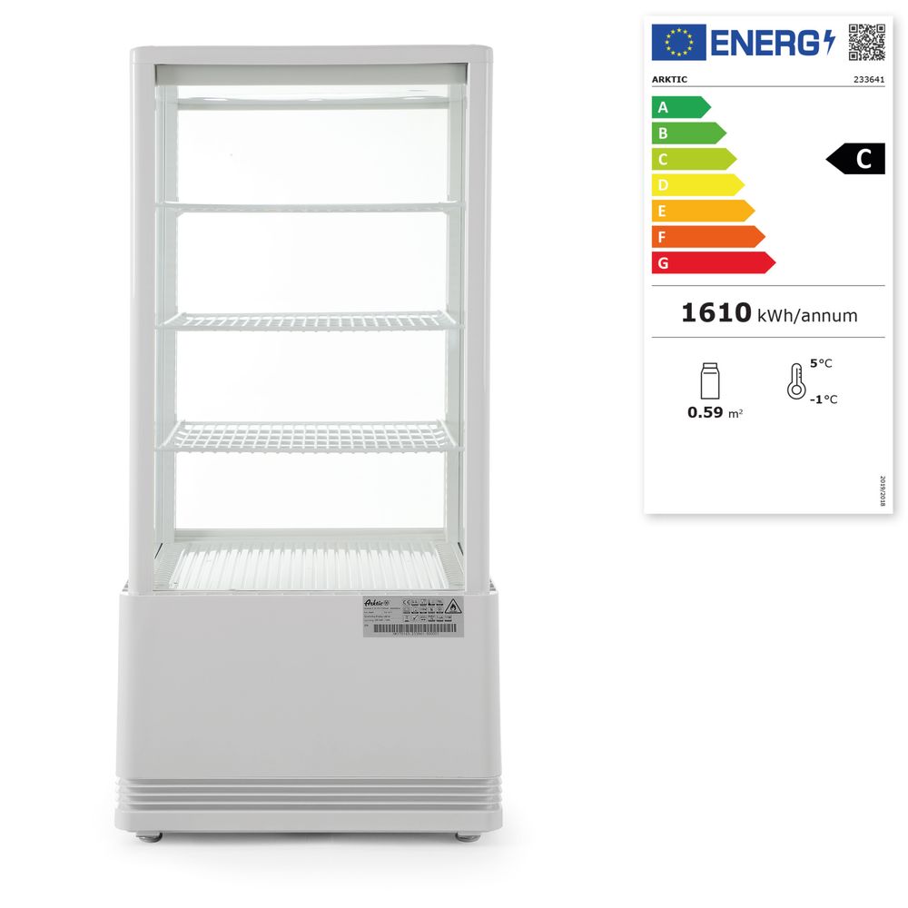 Hlađena vitrina za izlaganje, 78L, Arktic, Crna, 230V/170W, 444x397x(H)940mm - Slika 2