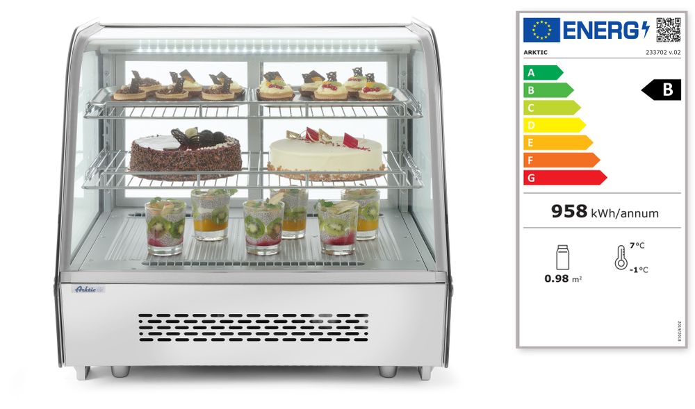 Pultni hladnjak za izlaganje, Arktic, 160L, 230V/160W, 885x570x(H)680mm - Slika 2