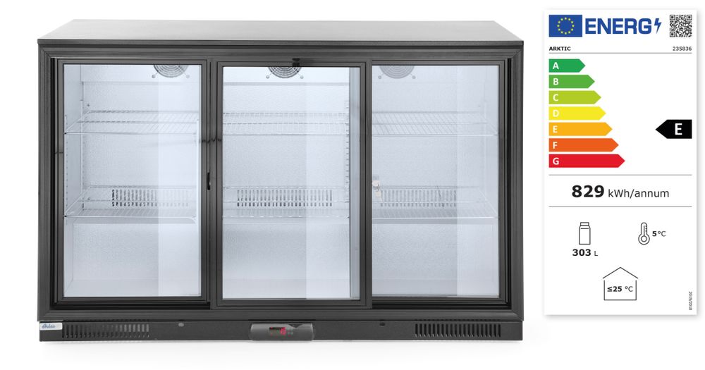 Pultni hladnjak s trostrukim kliznim vratima, Arktic, 254L, Crna, 220-240V/160W, 1350x520x(H)865mm - Slika 2