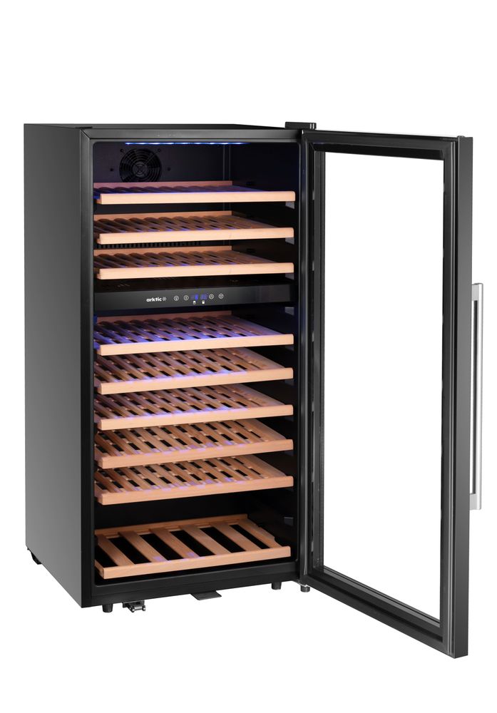 Hladnjak za vino, 2 zone, 91 boce, Arktic, 230L, Crna, 569x595x(H)1215mm - Slika 3