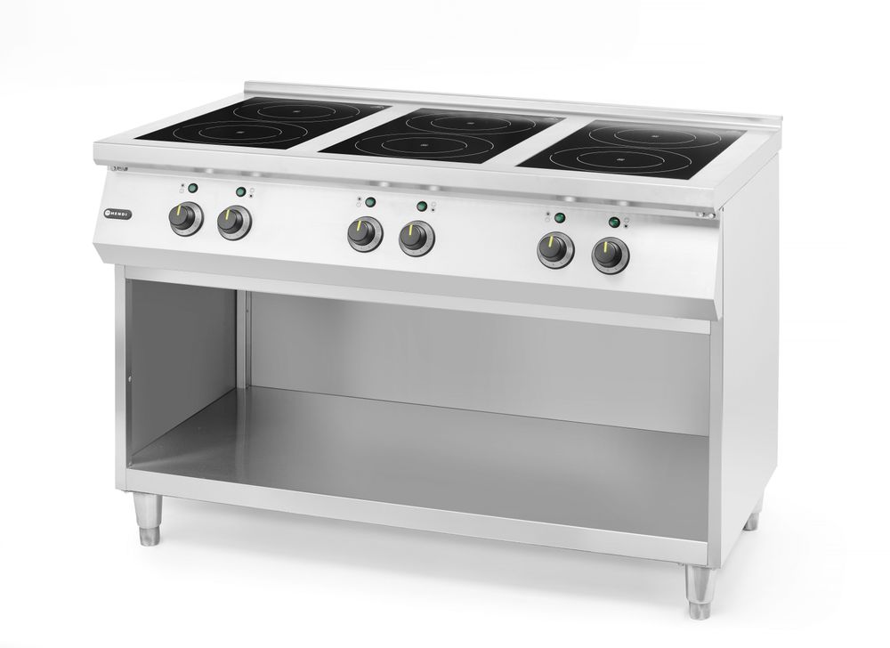 Indukcijski štednjak sa 6 ploča za kuhanje, HENDI, 400V/25500W, 1200x700x(H)890mm