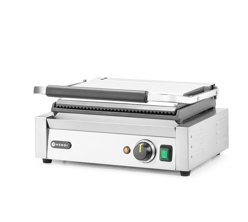Kontaktni roštilj Panini, HENDI, Rebrasti vrh i glatko dno, 230V/2200W, 430x375x(H)216mm - Slika 4