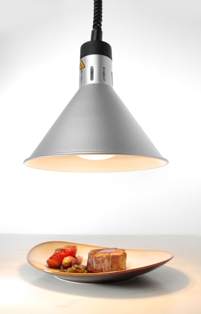 Konusna toplinska lampa s podesivom duljinom, HENDI, Srebrna, 230V/250W, ?275x(H)250mm - Slika 2