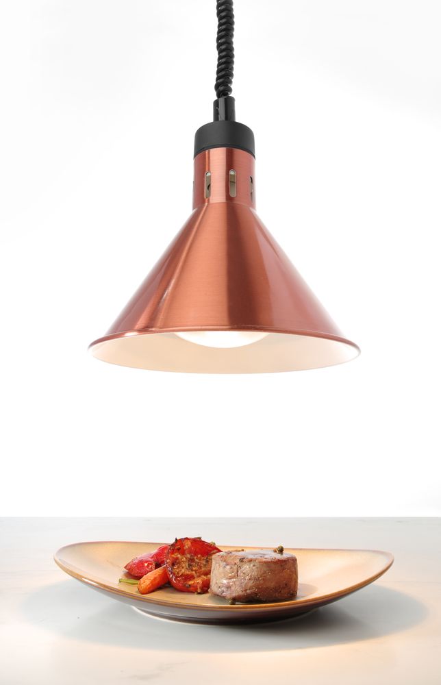 Konusna toplinska lampa s podesivom duljinom, HENDI, Srebrna, 230V/250W, ?275x(H)250mm - Slika 3