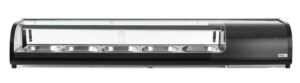 Sushi display, Arktic, Uključeni spremnici: 4x GN 1/3 (V) 40 mm., GN 1/3, Crna, 220-240V/190W, 1177x426x(H)296mm