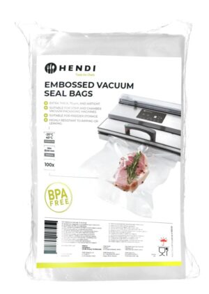 Reljefne vrećice za vakumiranje s hermetičkim zatvaračem, HENDI, 100 kom, 150x250mm