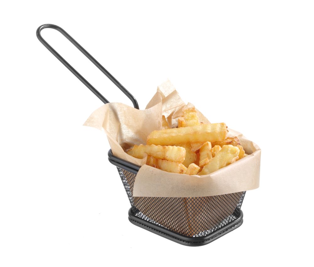 Minijaturne košarice za friteze - složive, crne, HENDI, 130x115x(H)80mm - Slika 2