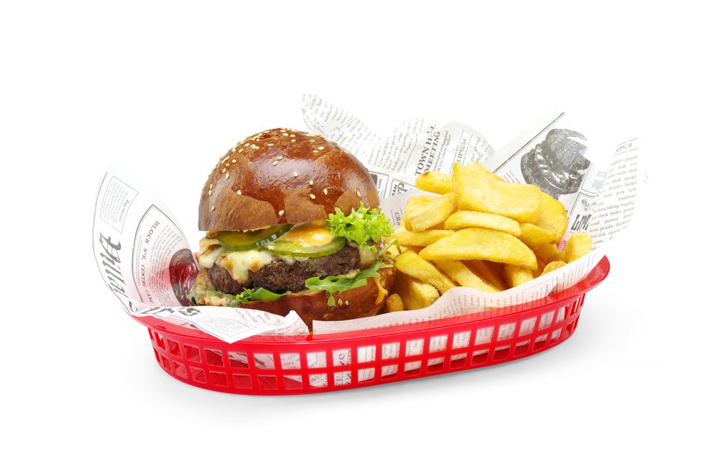Košarice za posluživanje u fast food stilu., HENDI, Crvena, 6 kom, 275x175x(H)38mm - Slika 2