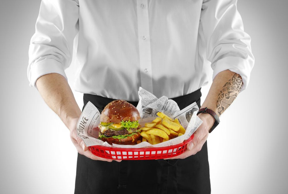 Košarice za posluživanje u fast food stilu., HENDI, Crvena, 6 kom, 275x175x(H)38mm - Slika 3