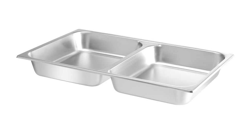 Posuda za hranu GN1/1 razdvojena na dva dijela, HENDI, 7,5L, 530x325x(H)65mm