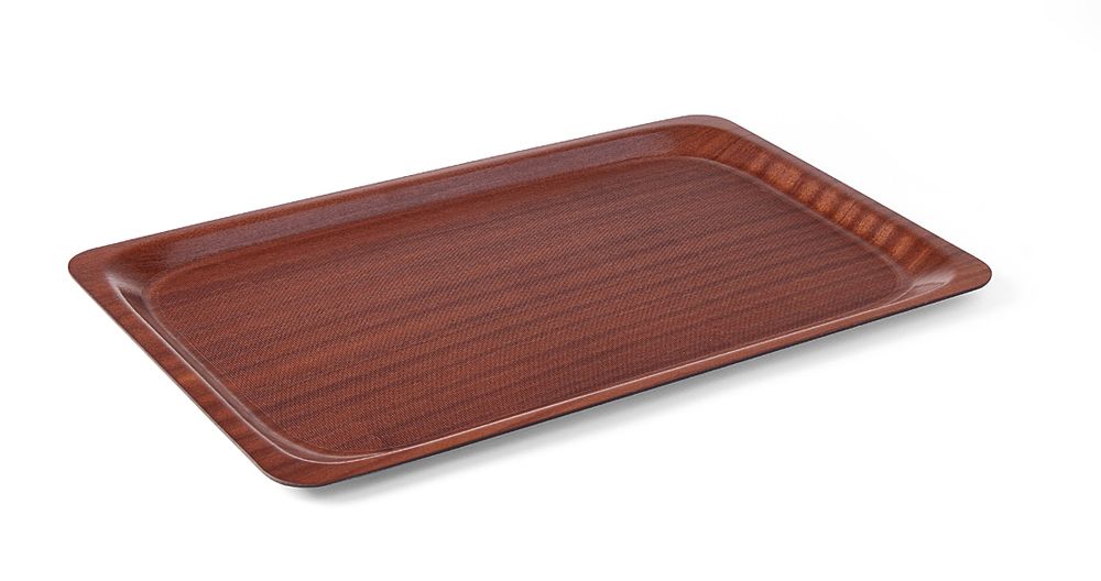 Tacna za posluživanje, pravokutna, protuklizna, laminirana, AmerBox, Od mahagonija, 430x610mm - Slika 3