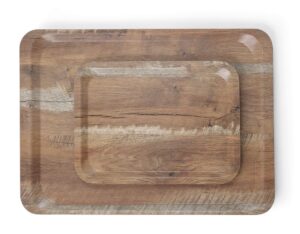 Tacna za posluživanje s uzorkom drveta od melamina, AmerBox, Drvo, 330x430mm