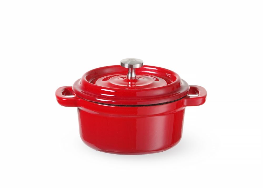 Emajlirana posuda od lijevanog željeza, HENDI, 0,27L, Crvena, 130x100x(H)48mm - Slika 3