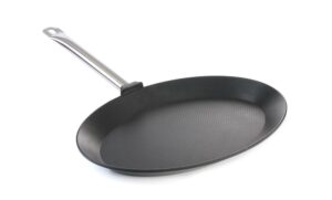Tava za prženje ribe - ovalna Titanium Professional, HENDI, 400x275x(H)35mm