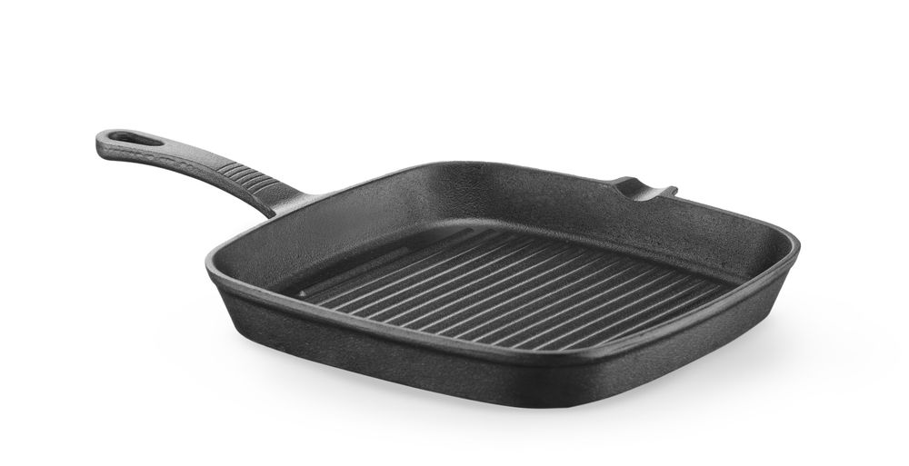 Grill tava od lijevanog željeza, HENDI, 230x230x(H)25mm