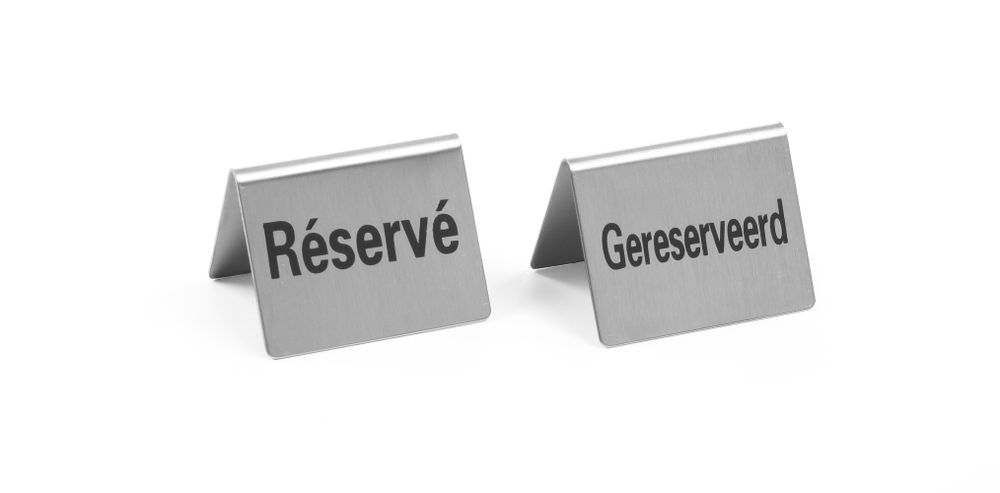 Tablica za stol Reserved - 4 komada, HENDI, Reserviert, 50x35x(H)40mm