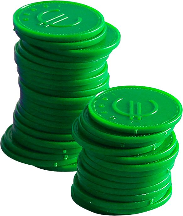 Žetoni - 100 komada, BarUp, Zelena, 100 kom, ?25mm - Slika 3