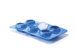Kalupi za kocke leda u obliku dragog kamenja., BarUp, Plava, 2 kom, 190x105x(H)30mm