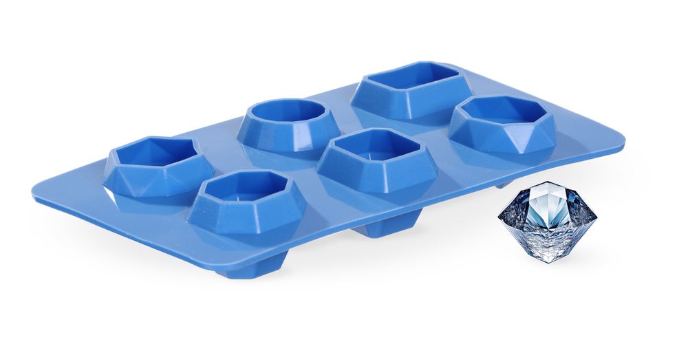 Kalupi za kocke leda u obliku dragog kamenja., BarUp, Plava, 2 kom, 190x105x(H)30mm - Slika 3