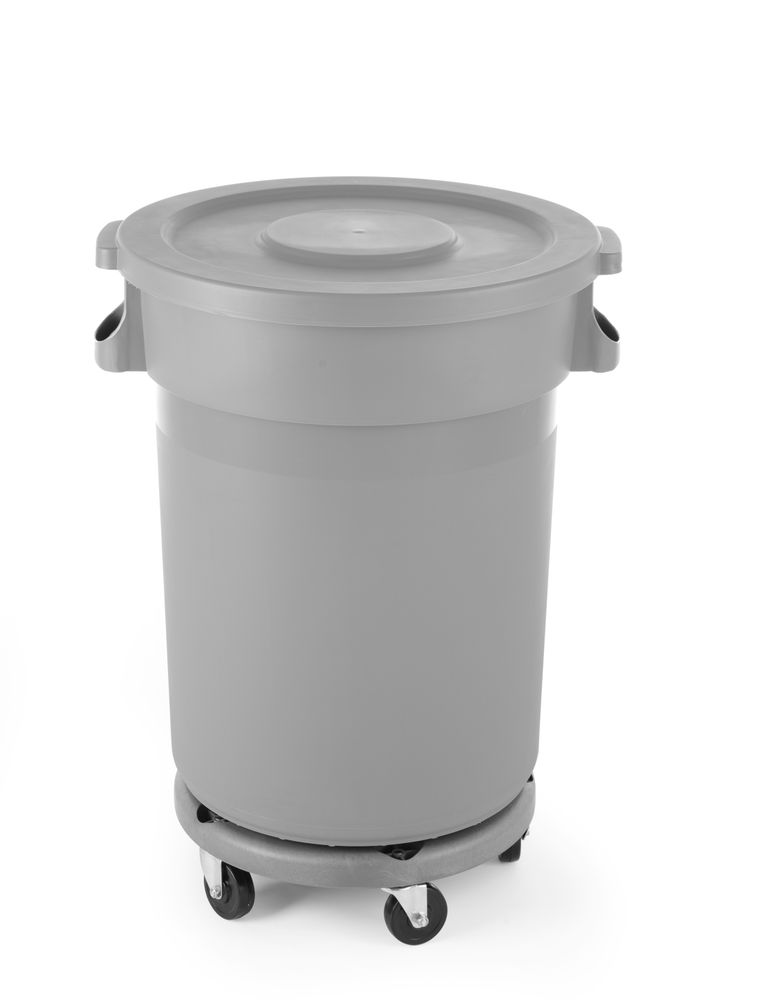 Kolica za okruglu kantu za otpad, AmerBox, odgovara 691038, Svjetlosiva, ?455x(H)165mm - Slika 2