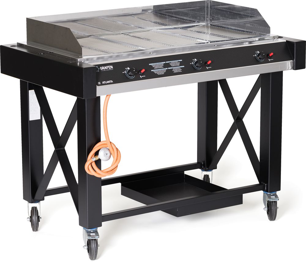 Plinski roštilj Atlanta, HENDI, Crna, 13kW, 1285x770x(H)917mm