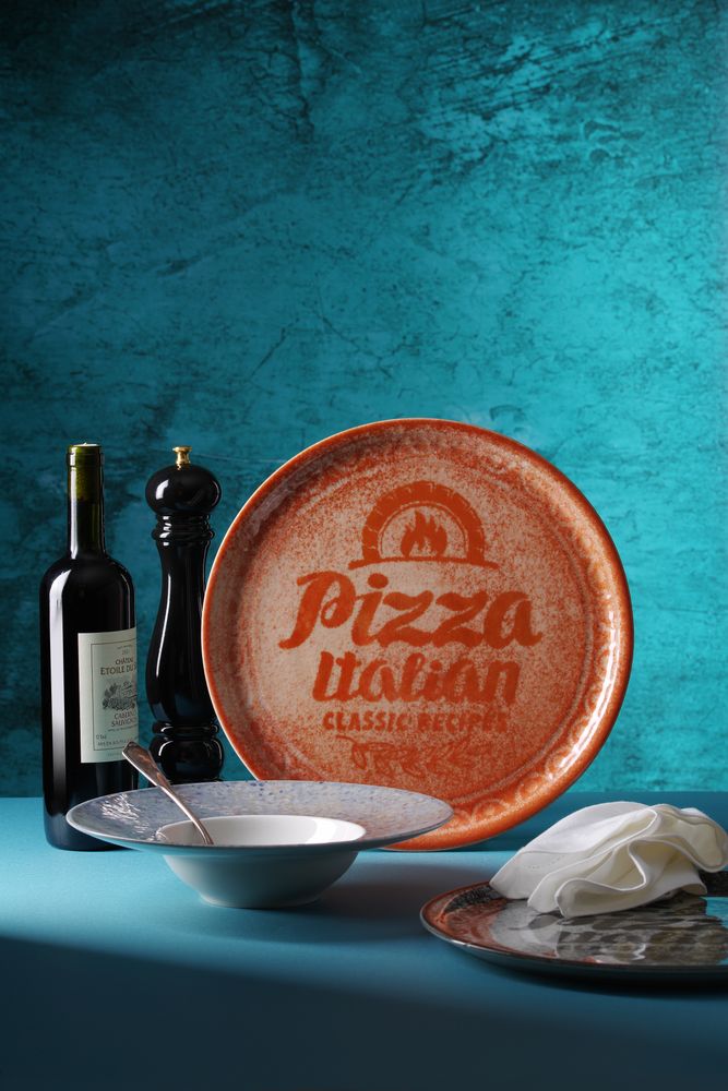 Tanjur za pizzu Recipe Collection Brick Red, HENDI, Crvena, ?330mm - Slika 2