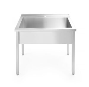 Stol s jednostrukim sudoperom Budget Line – montažni, dubina: 600 mm, HENDI, Budget Line, 800x600x(H)850mm