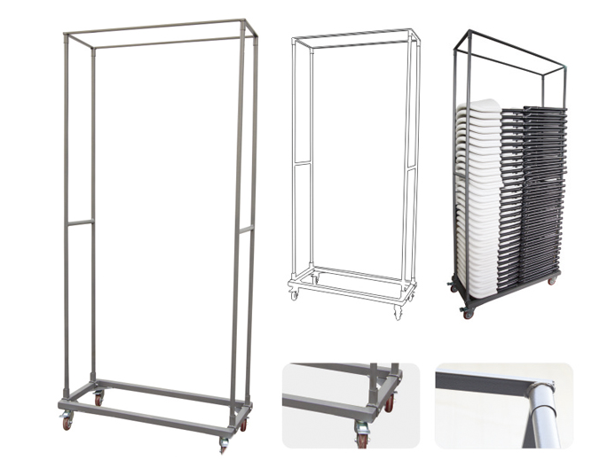 Kolica za stolice, AmerBox, 1140x492x(H)1895mm - Slika 2
