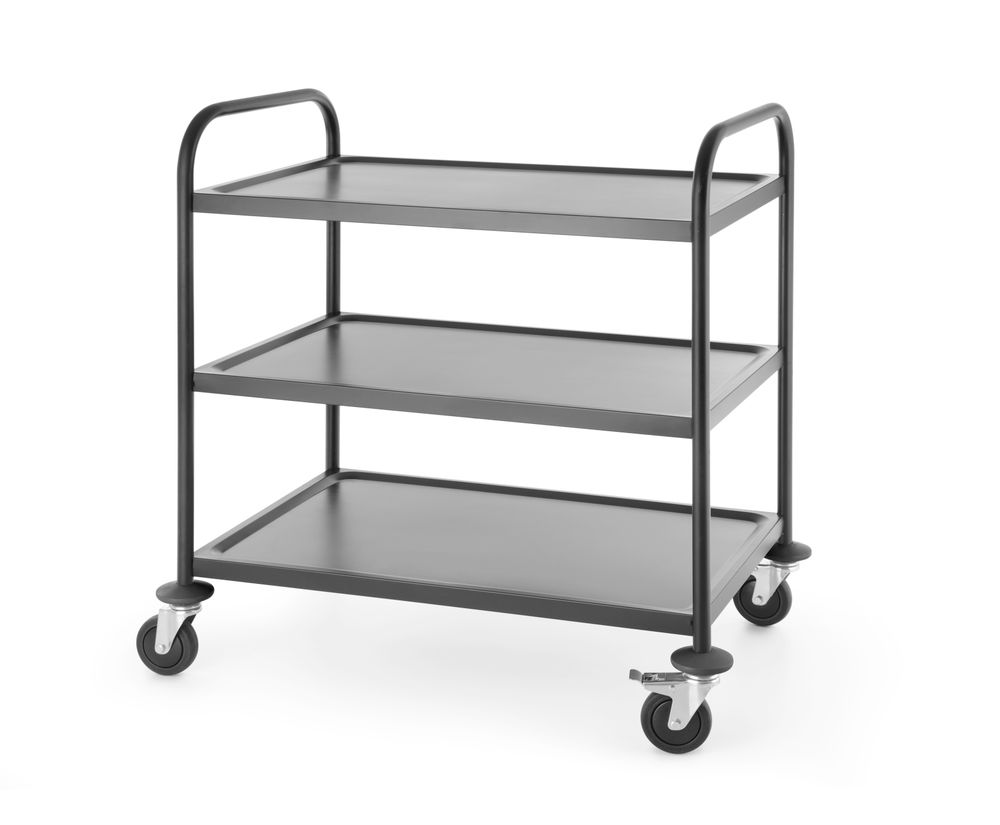 Kolica za posluživanje mat crna, HENDI, 905x585x(H)945mm - Slika 2
