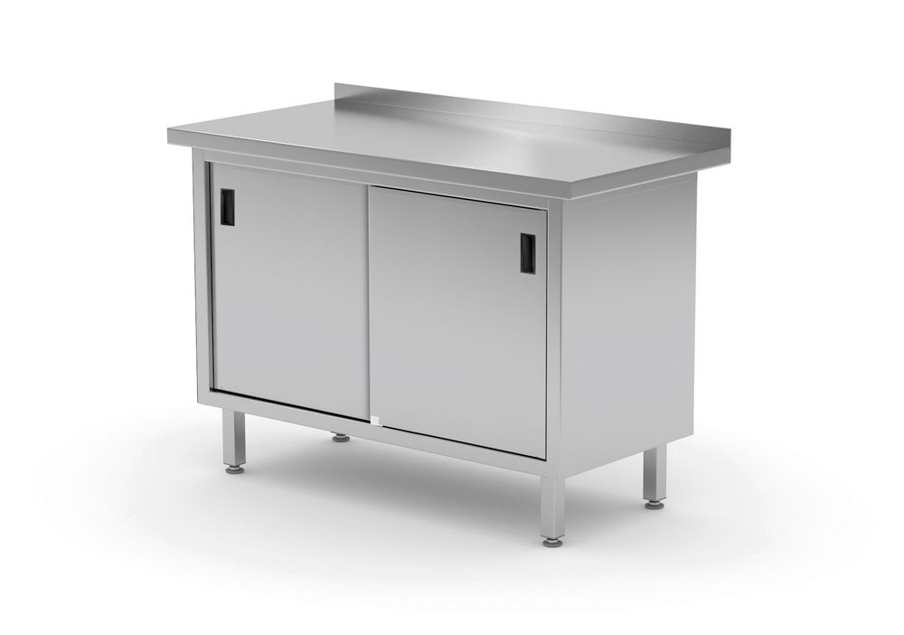 Zidni stolni ormarić s kliznim vratima - zavaren, HENDI, Profi Line, 800x600x(H)850mm