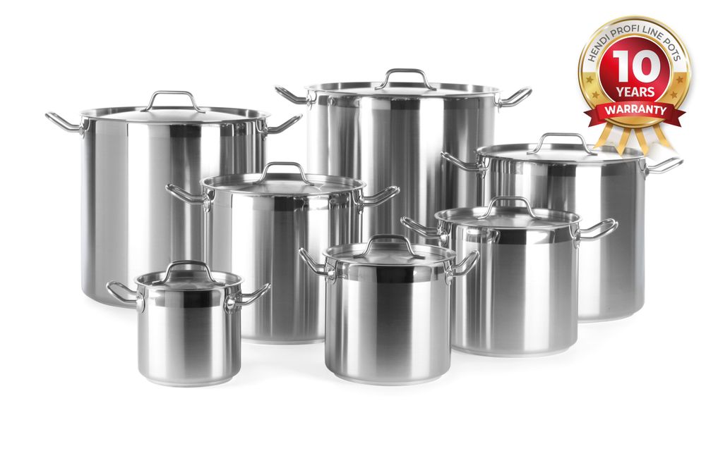 Lonac za pirjanje, duboki - s poklopcem, HENDI, Profi Line, 50L, ?400x(H)400mm