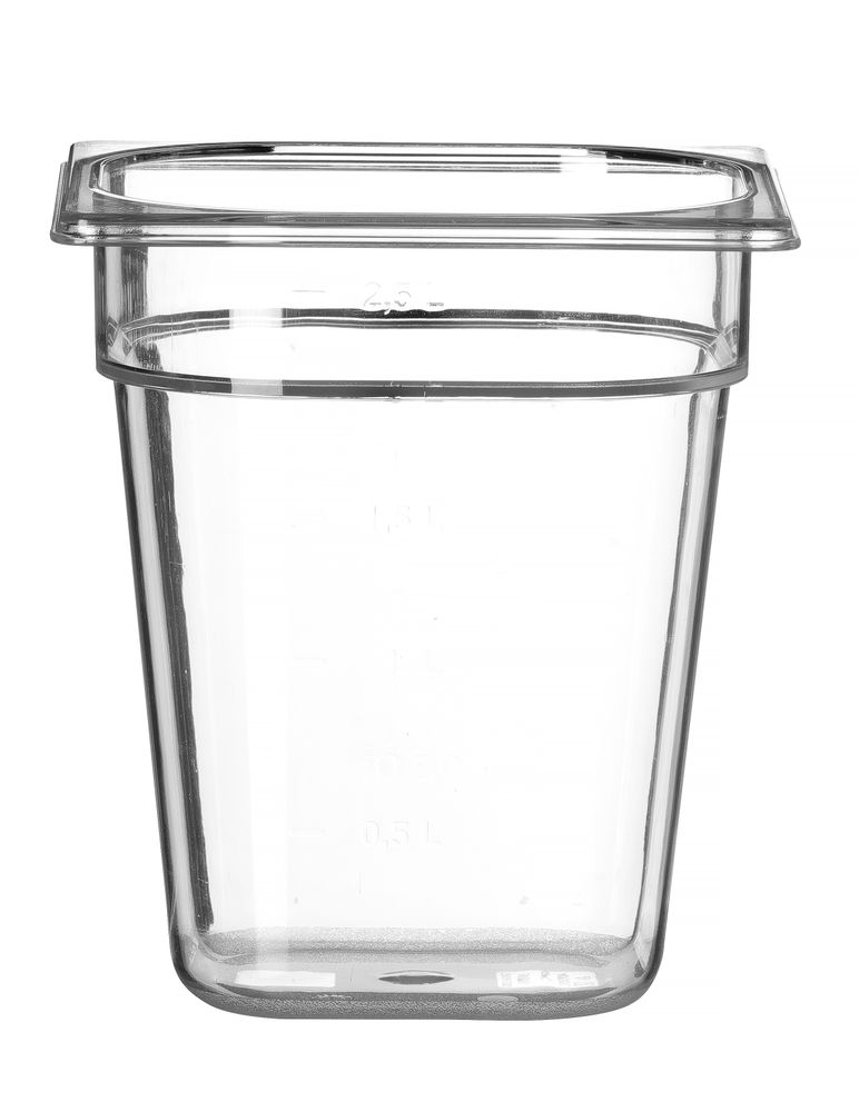 Gastronorm spremnik 1/6, HENDI, Profi Line, GN 1/6, 1,6L, Prozirno, 176x162x(H)100mm - Slika 2