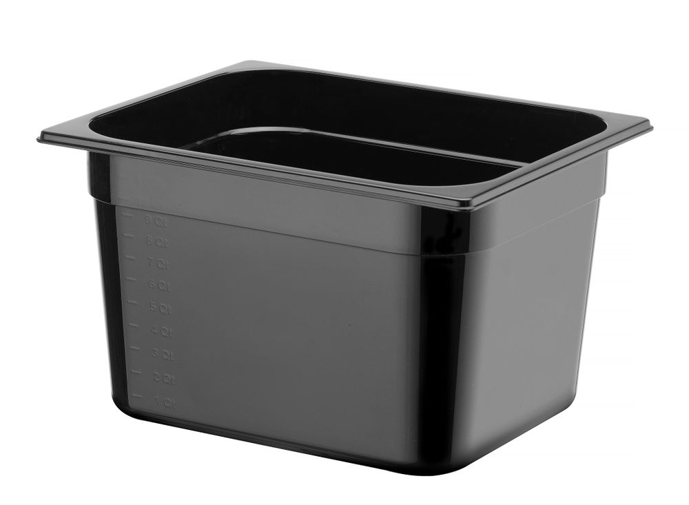 Gastronorm spremnik 1/2, HENDI, Profi Line, GN 1/2, 6,5L, Crna, 325x265x(H)100mm
