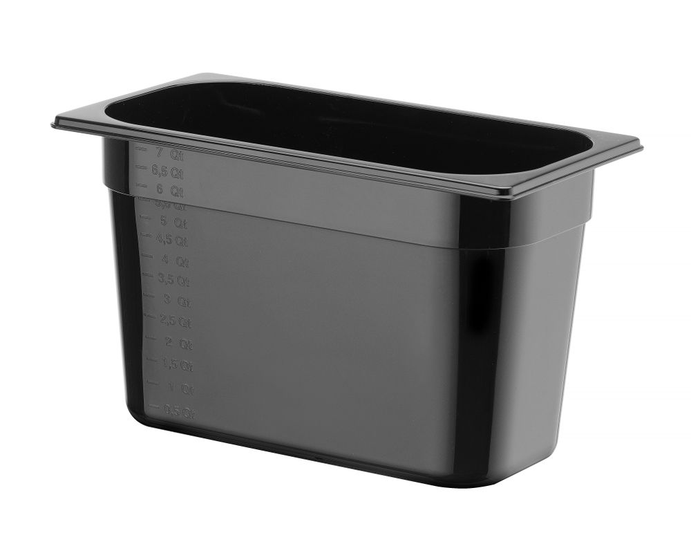 Gastronorm spremnik 1/3, HENDI, Profi Line, GN 1/3, 2,5L, Crna, 325x176x(H)65mm