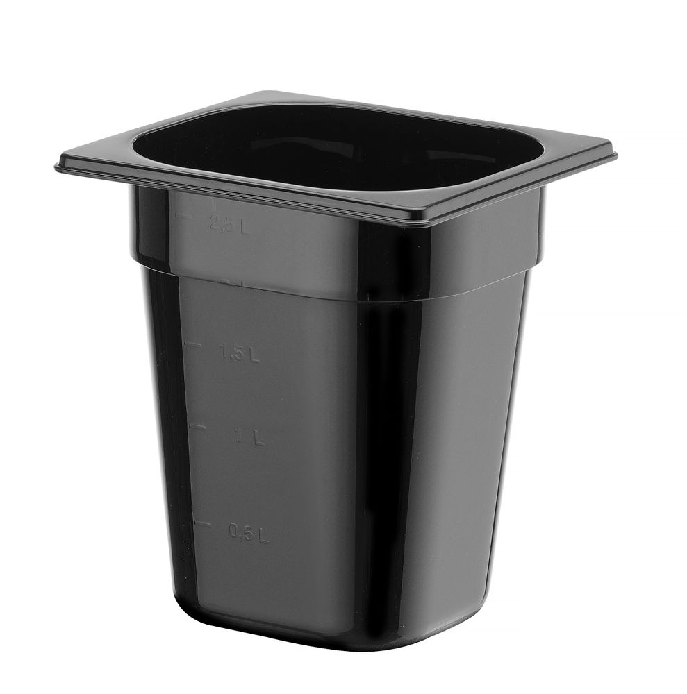 Gastronorm spremnik 1/6, HENDI, Profi Line, GN 1/6, 3,4L, Crna, 176x162x(H)200mm